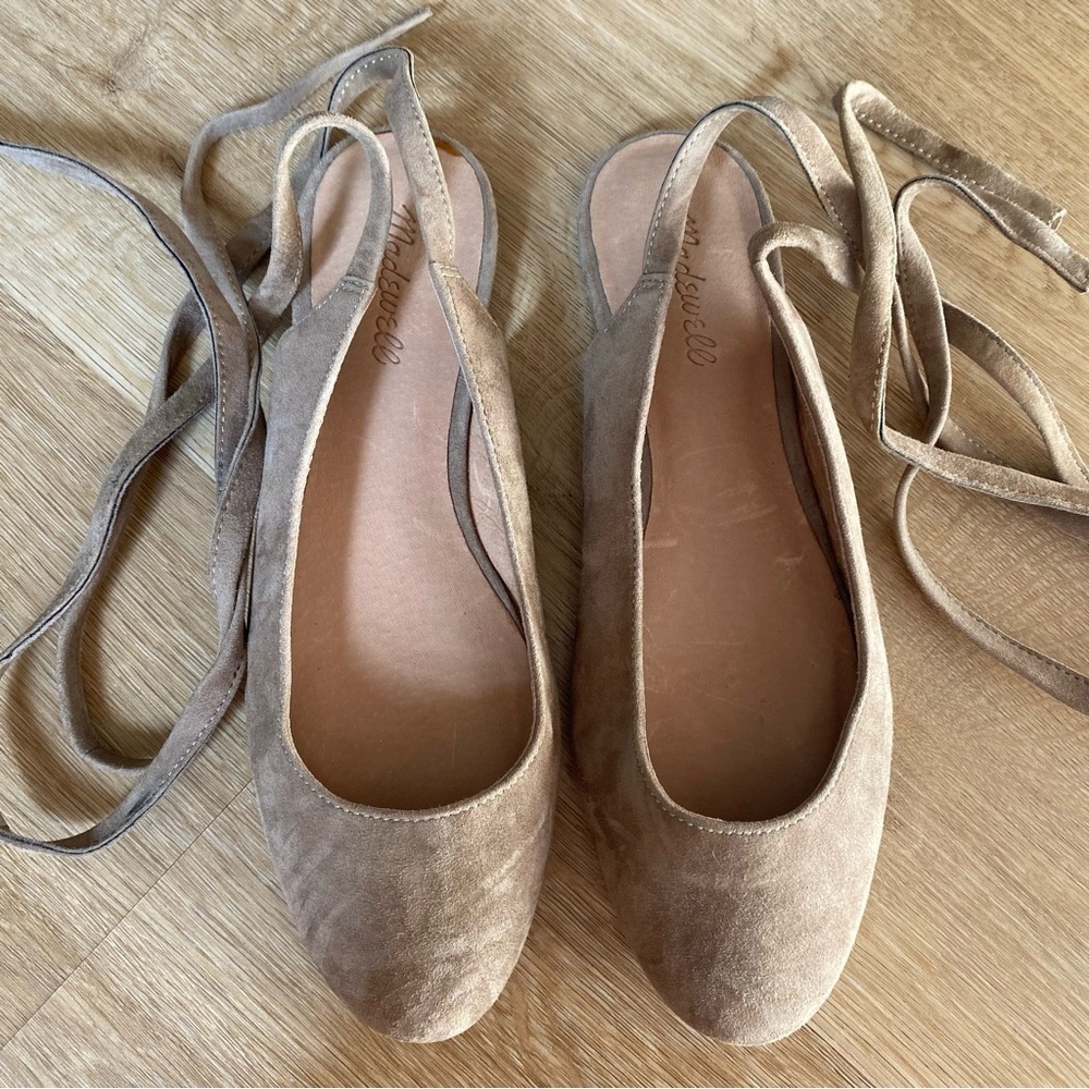 MADEWELL APRIL ANKLE WRAP FLATS